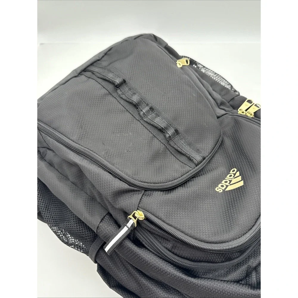 adidas Prime 6 Backpack Black Gold Metallic Honeycomb Ripstop LoadSpring Laptop